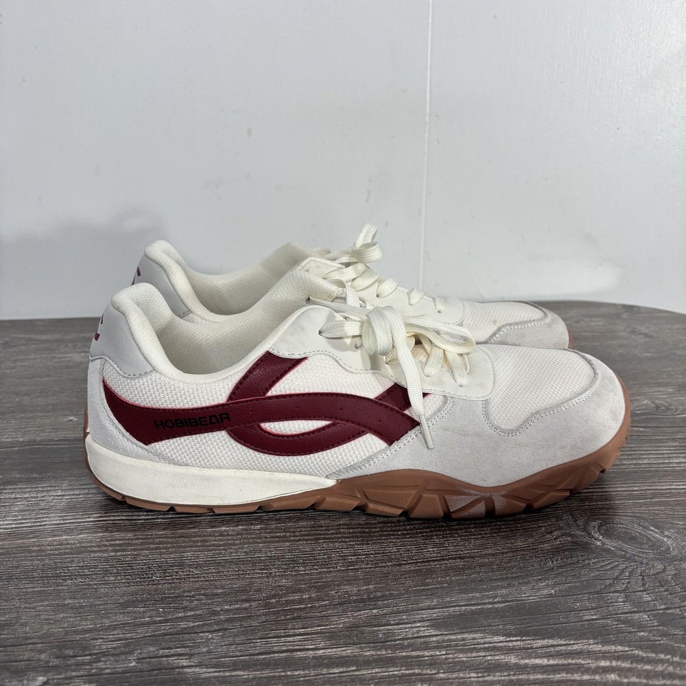 HOBIBEAR Shoes Mens Size 10.5 White Maroon Running Athletic Sneaker WS61157171 - Picture 4 of 10